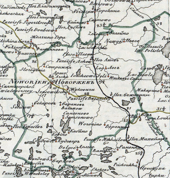 Карта Порховского Уезда