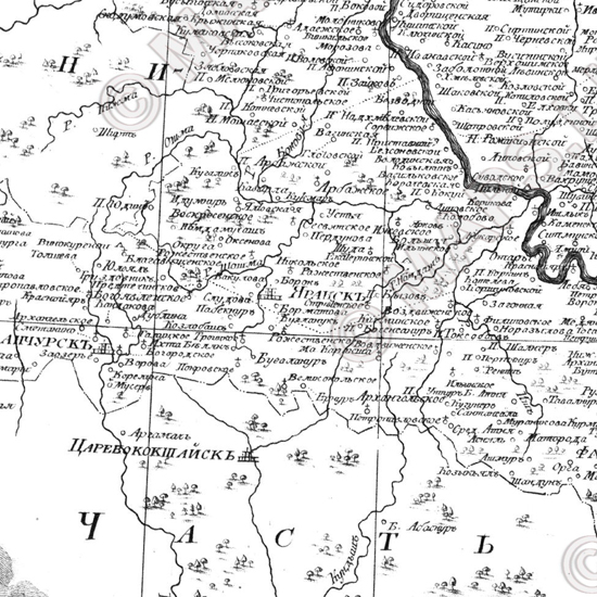 Карта Глазовского Уезда Вятской Губернии