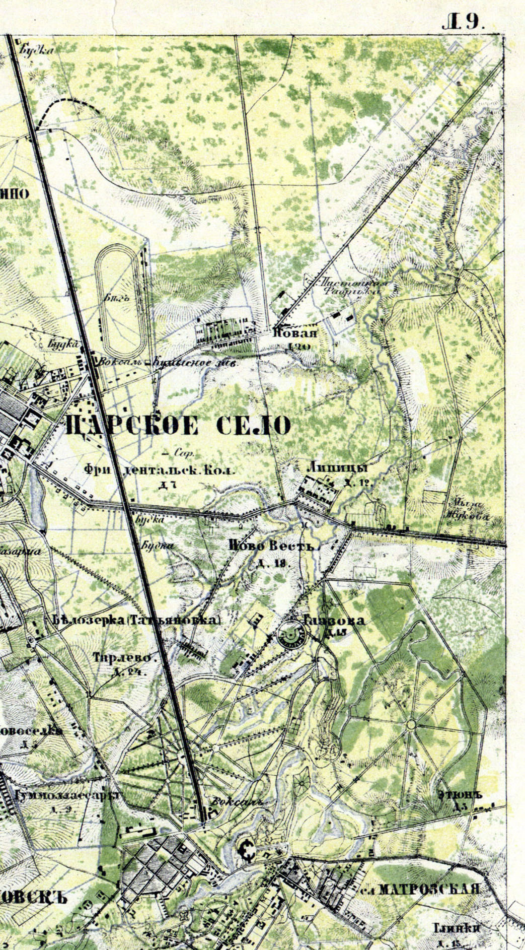 Карта Пушкина Ленинградской области