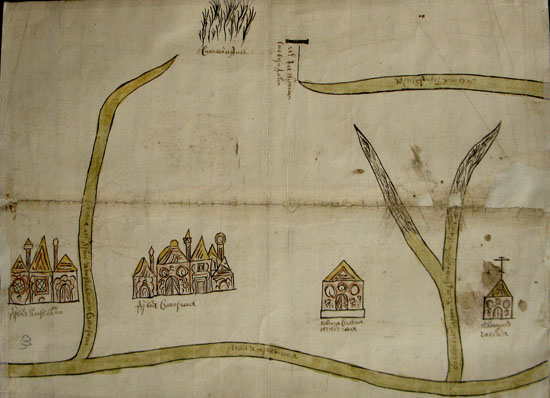 карта-чертеж Кромского уезда 17 века