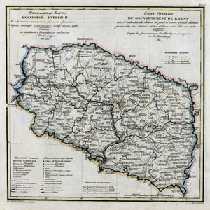 Карта Казанской губернии 1821 г.
