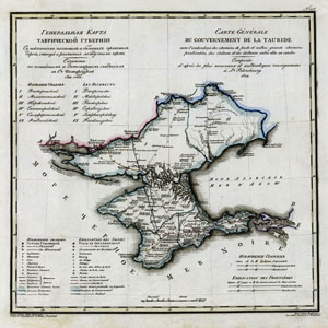 Карта Таврической губернии 1821 года