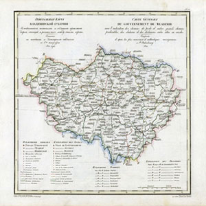 Карта Владимирской губернии 1821 года