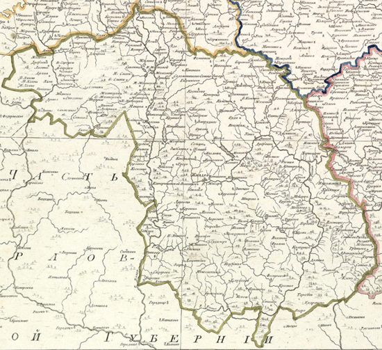 Карта жиздринского уезда