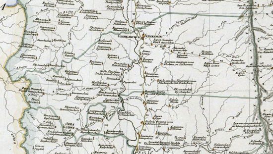 карта Соликамского уезда  1821 года